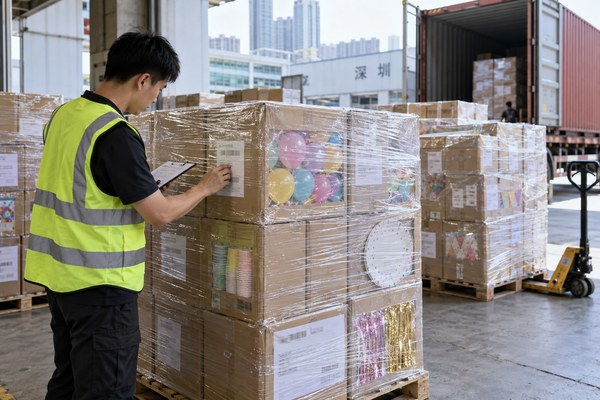 import party supplies from China sample and quality review in a Shenzhen party supplies factory